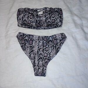 Snake Print Bikini Set